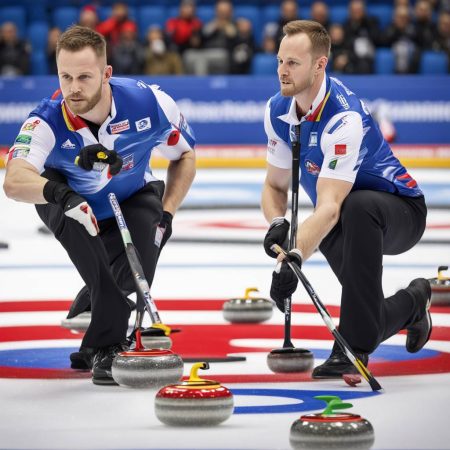 Gushue defeats defending champion Mouat 8-4 at the men's curling world championships