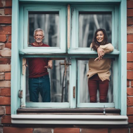 Homeowners caught on camera confronting squatter climbing through window in wild video