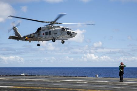 japan navy helicopters crash pacific