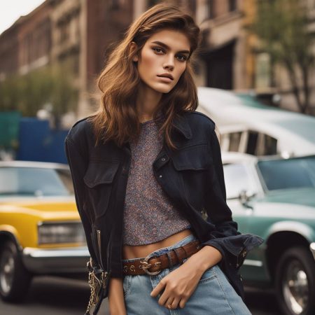 Kaia Gerber Revives the Chunky Belt Trend from 2005