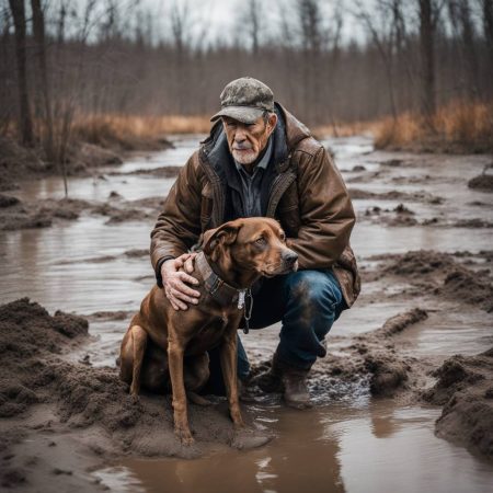 Man from Alberta reunited with dogs after being stuck in mud for two days