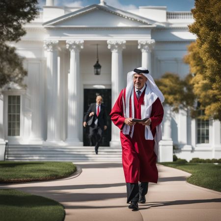 Palestinian Doctor Exiting White House Meeting