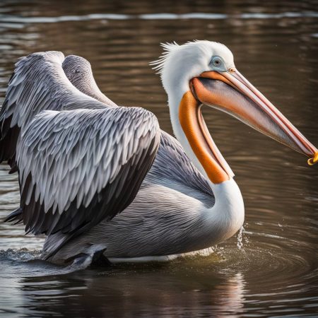 Pelican makes first appearance of the season in Saskatoon's splash zone on Monday