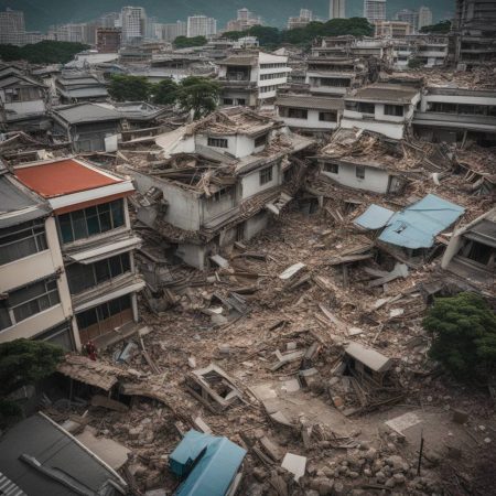 Photos depicting the aftermath of the Taiwan Earthquake