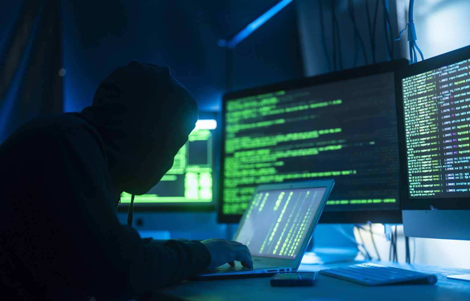 stock image computer hacker