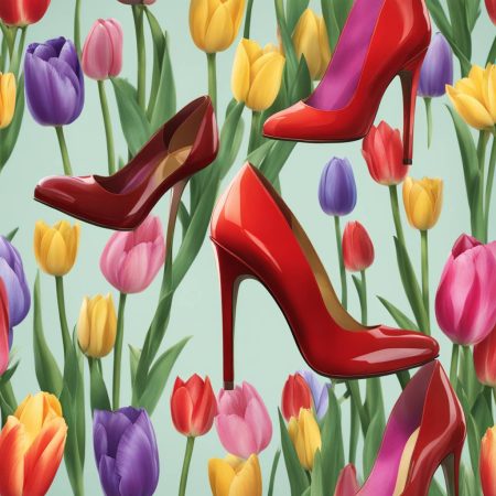 Stylishly Stroll Amongst the Tulips in These Stunning Floral Stiletto Heels