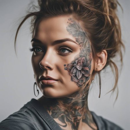 Tattoo Artist Inks Her Own Face by Accident During Drawing Mishap