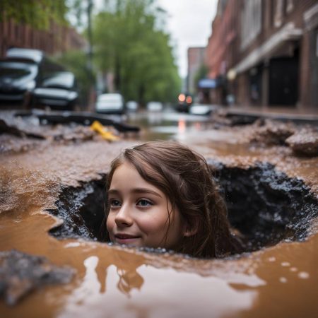 Teen saved from sinkhole following heavy rain