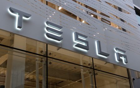 tesla sign