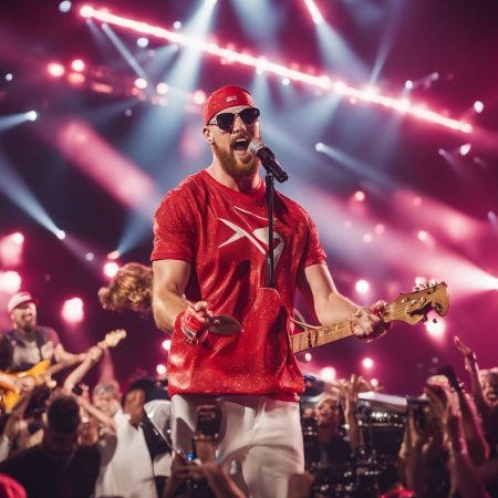 Travis Kelce Names Taylor Swift's 'Shake It Off' as One of His Favorite Songs During 'New Heights' Live Show