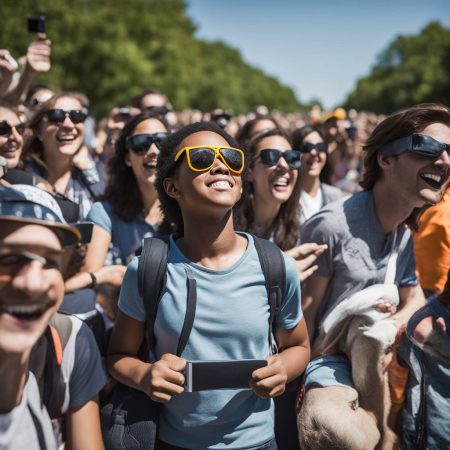 Witness the Rare Event: View Photos of the Total Solar Eclipse Captured by Crowds