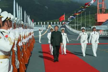 xi jinping boards aircraft carrier