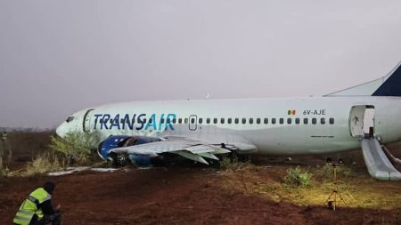 AA 20240509 34512189 34512187 BOEING 737 SKIDS OFF RUNWAY AT AIRPORT IN SENEGAL 1715259586 e1715260142618