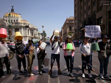 Is Mexico City’s sinking fate reversible amidst a water crisis? AFP 20240403 34NH7KM v1 HighRes MexicoEnvironmentWaterShortageDemonstration 1714853278