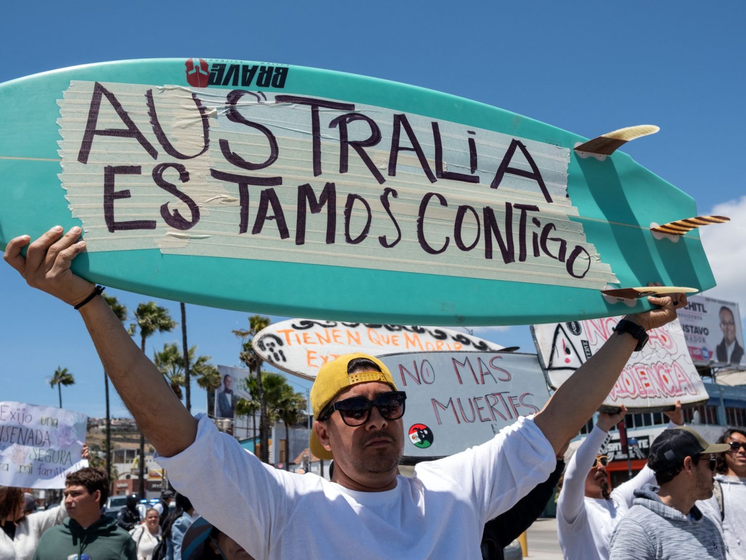 AFP 20240505 34QY2LQ v2 HighRes MexicoUsAustraliaMissingSurfersCrimeProtest 1714967327