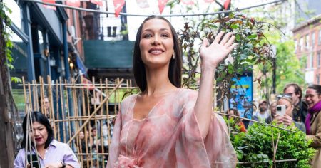 Bella Hadid White Skirt