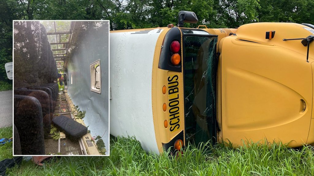 Bus overturned split