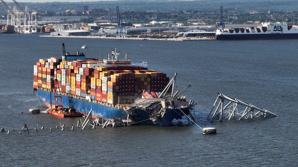 Crews work at Francis Scott Key Bridge Collapse in Baltimore