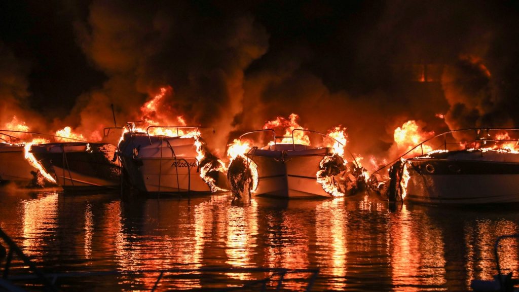 Croatia Marina Fire