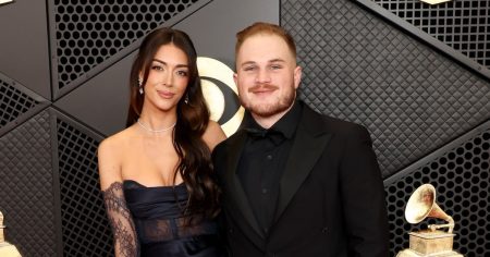 GettyImages 1986111788 Brianna LaPaglia and Zach Bryan at GRAMMY Awards