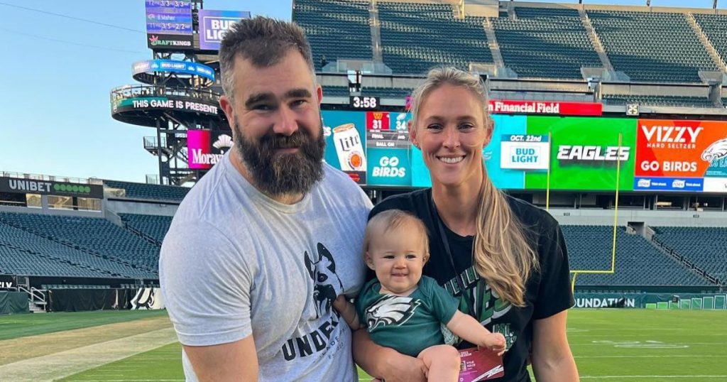 Jason Kelce Adorably Introduces Daughter Bennett 14 Months to Philadelphia Eagles Mascot