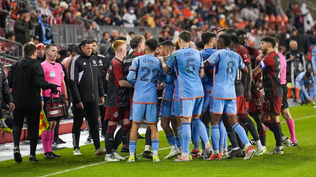 NYCFC Toronto FC fight