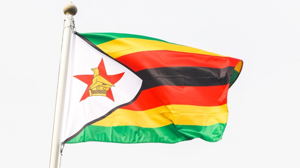 The flag of Zimbabwe