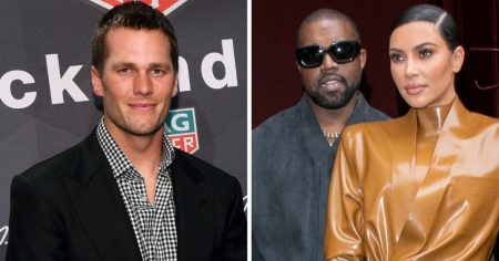 Tom Brady Kim Kardashian and Kanye West