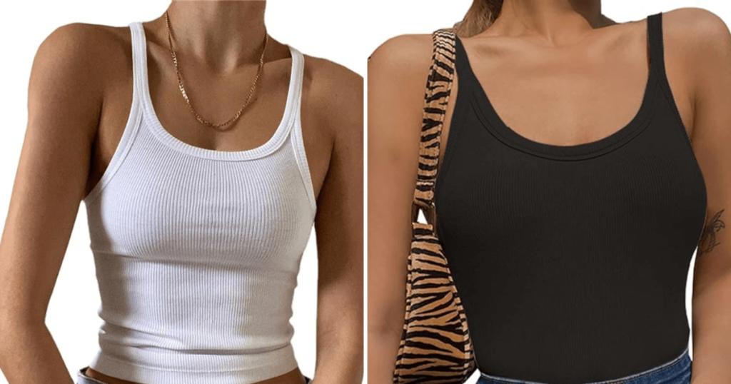 artfish ribbed basic tank top