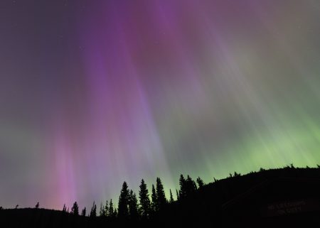 northern lights over north america