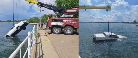 sarnia submerged car