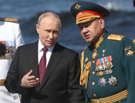 vladimir putin seen sergei shoigu