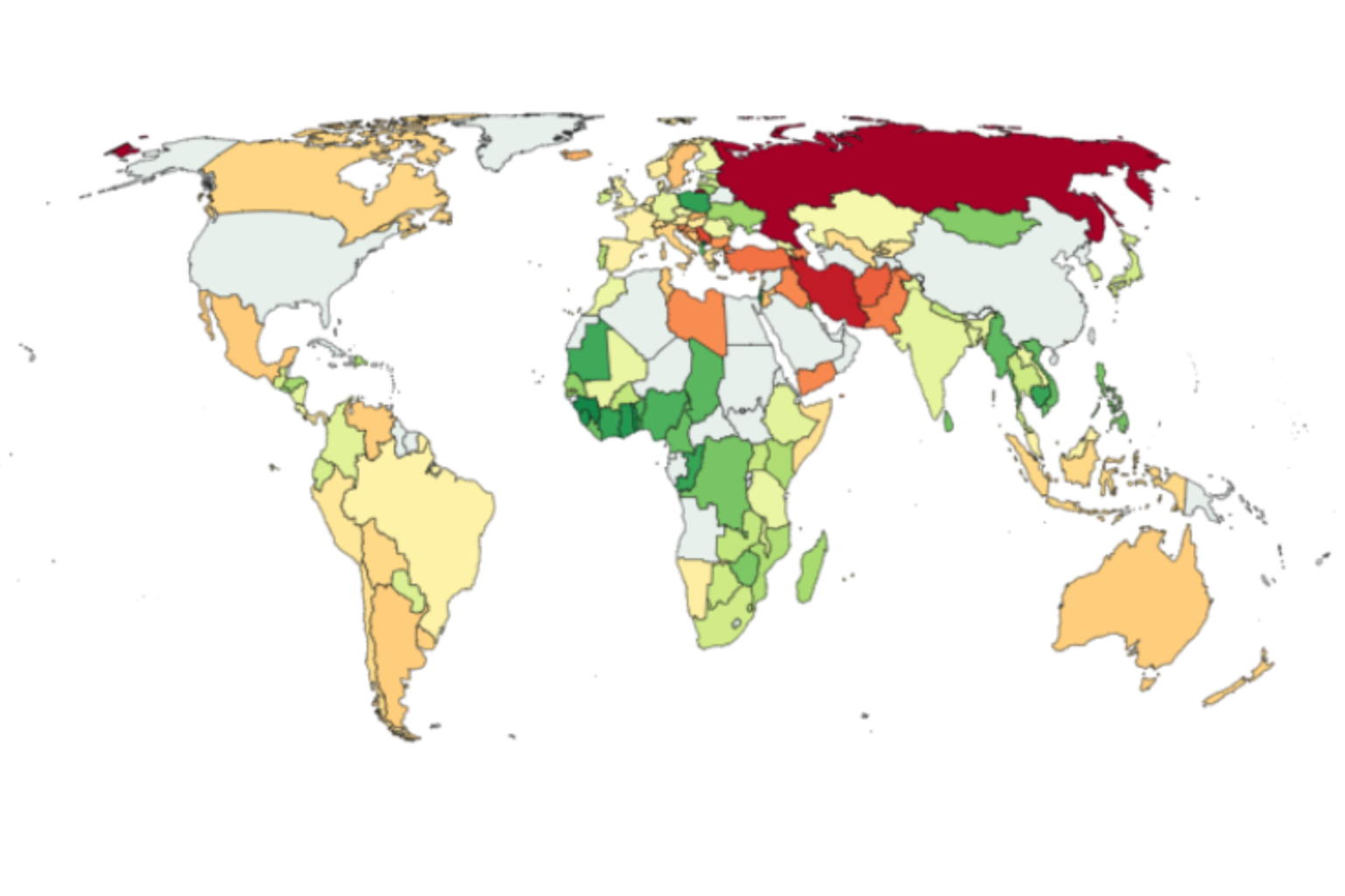 world map us approval ratings