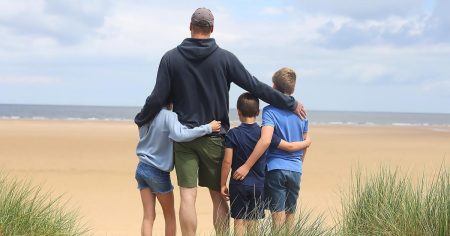 Prince William Poses With All 3 Kids at the Beach