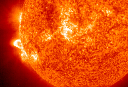 large solar flare recorded