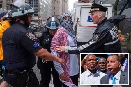 nypd officers arrest pro palestinian 83923062