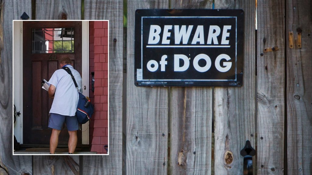 postal carrier beware dog sign