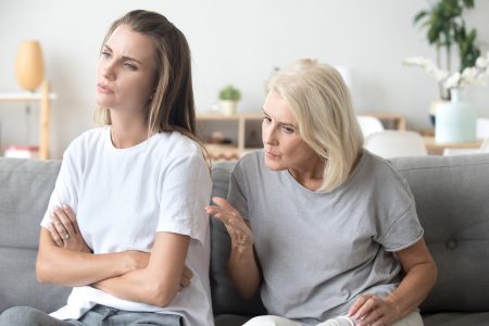 woman lectures daughter law