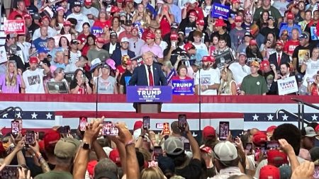 Donald Trump Charlotte NC rally July 24 2024 wide shot