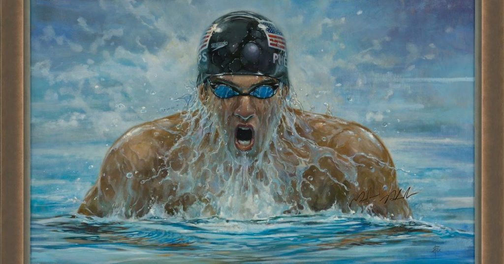 Michael Phelps Brian Fox Painting 8