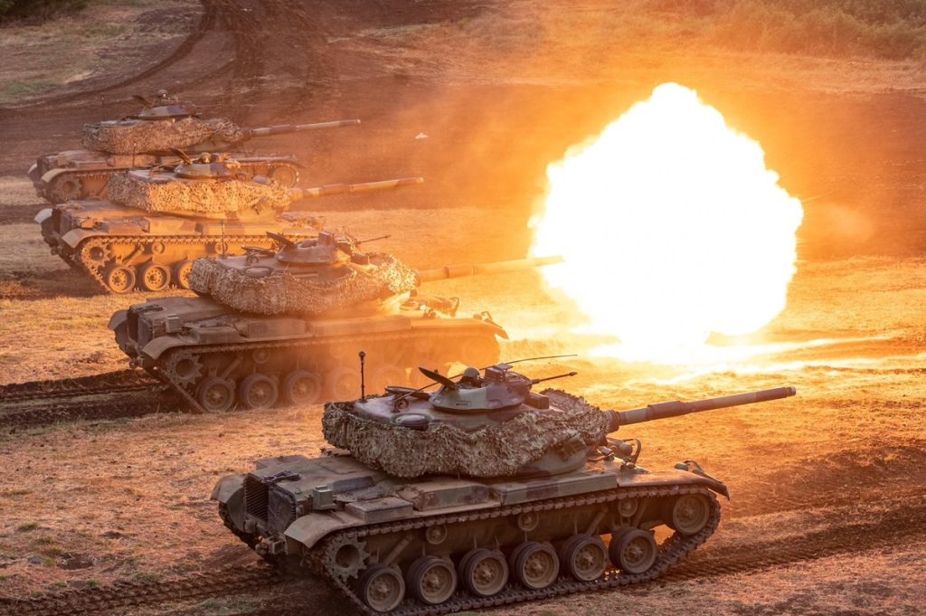 taiwanese tanks participate drill