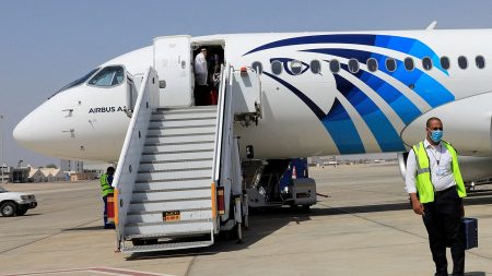 An employee of Luxors International Airport