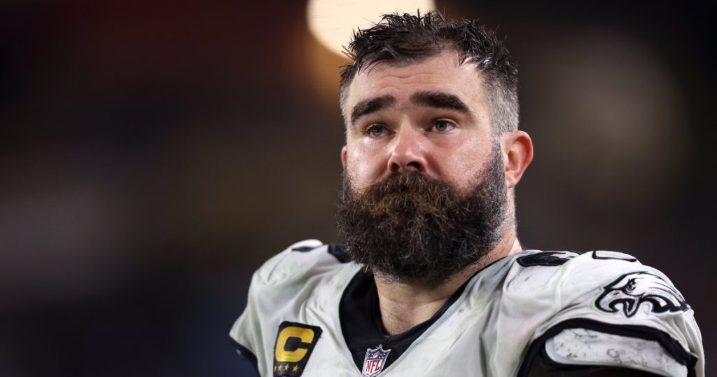 Jason Kelce wears emotional support beret 1937285138