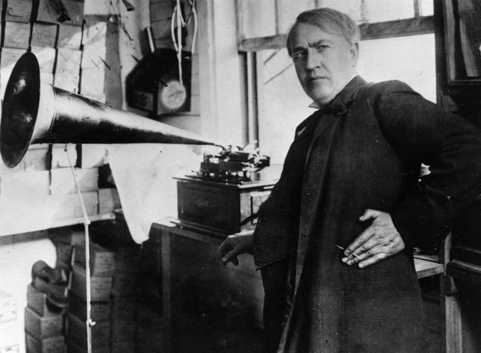 Thomas Edison phonograph getty