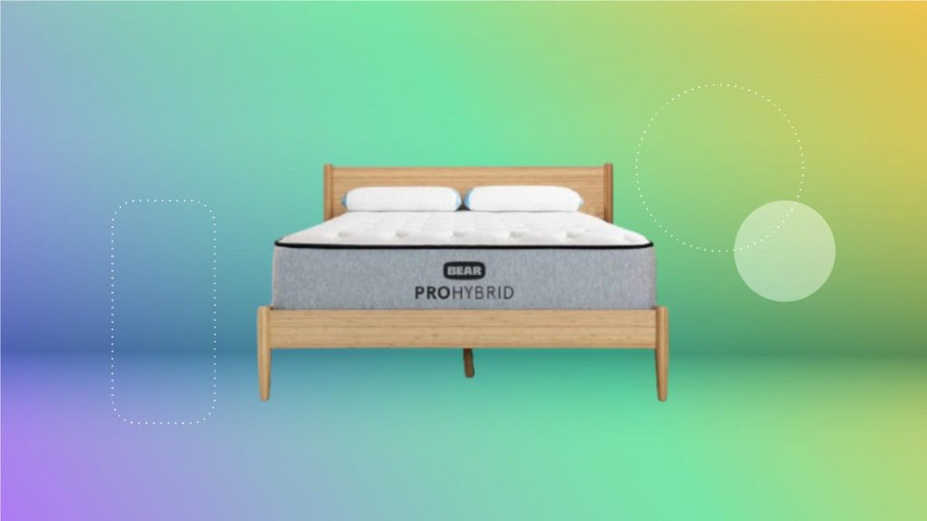 bear mattres pro hybrid bed on base