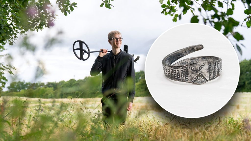 denmark college student ancient silver find