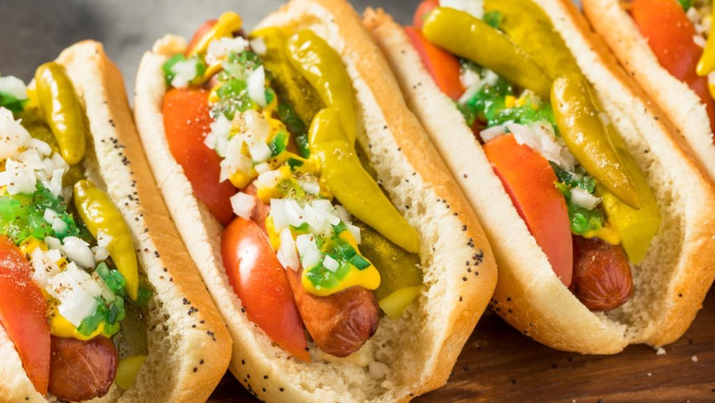 homemade chicago style hot dogs