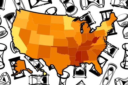 us life expectancy map