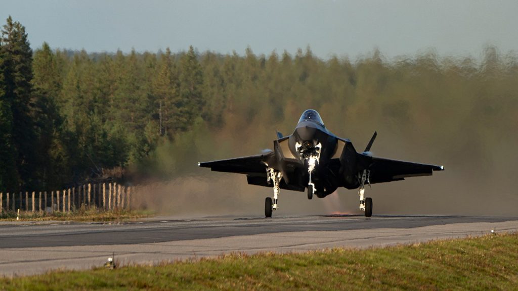 F 35 street landing finland