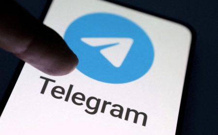 telegram app logo seen illustration 89066213